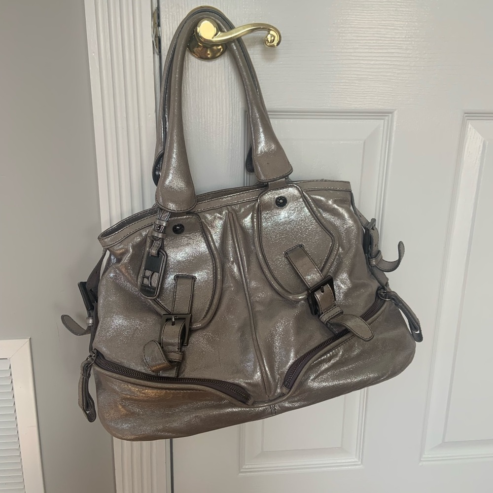 BOSS orange Brand Silver large Tote 👜 bag purse. Travel bag - Picture 2 of 9